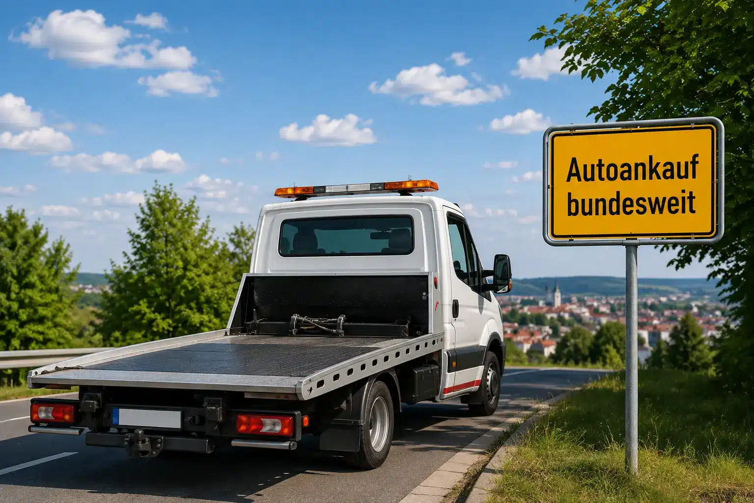 Abschleppwagen beim Autoankauf in Bad Kissingen